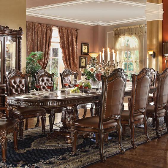 Vendome double pedestal dining set by acme furniture new arrivals